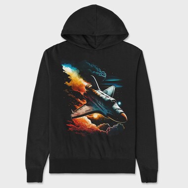 Space Shuttle Colorful, Unisex Men's Hoodie