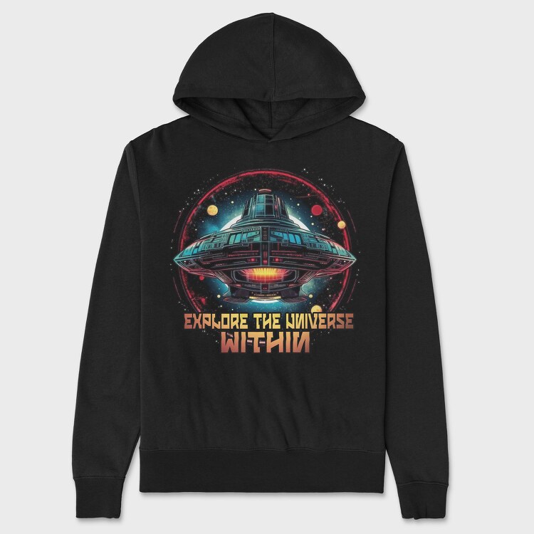 Spacecship Universe Within, Унисекс Мъжко Суичър