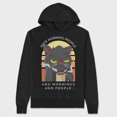 Agry Coffe Cat, Unisex Men's Hoodie