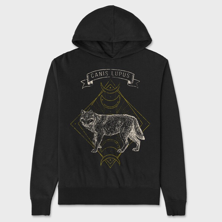 Canis Lupus, Unisex Men's Hoodie
