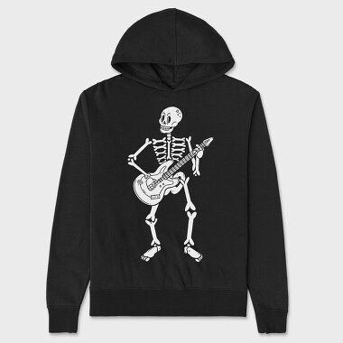 Guitar Skull, Unisex Men's Hoodie