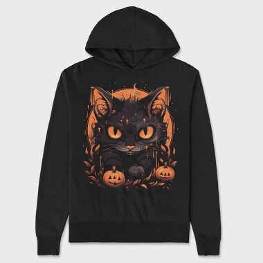 Halloween Cat, Unisex Men's Hoodie