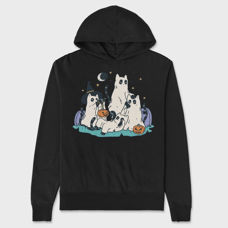 Halloween Cats, Унисекс Мъжко Суичър