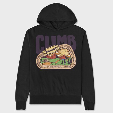 Carabiner Climb Landscape, Unisex Men's Hoodie