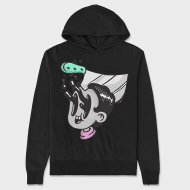 Halloween Retro Cartoon Character 4, Unisex Men's Hoodie