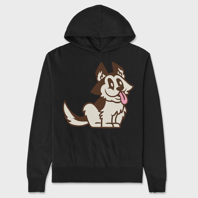 Cartoon Dog, Unisex Men's Hoodie