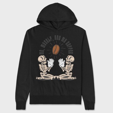 Me Myself and My Coffee, Unisex Men's Hoodie