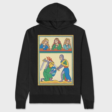 Medieval Illustration, Unisex Men's Hoodie