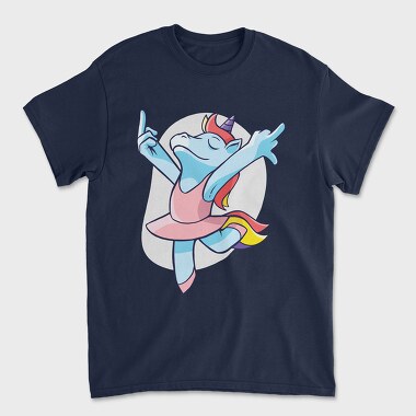 Unicorn Ballet Middle Finger, Unisex Men's T-Shirt