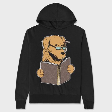 Studying Dog, Unisex Men's Hoodie