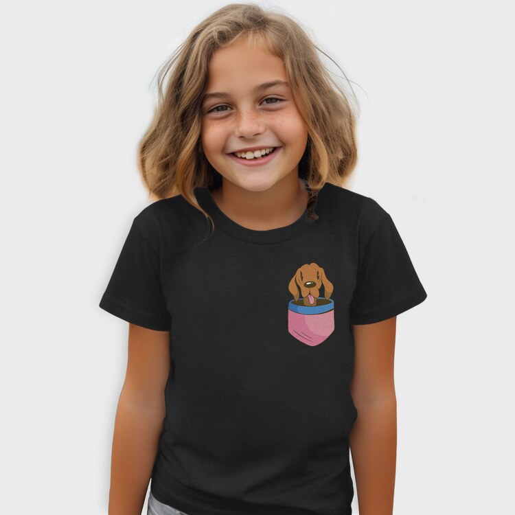 Dog Cowboy Realistic Color, Kids' T-Shirt