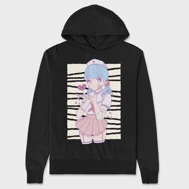 Menhera Nurse Kawaii Anime Girl, Unisex Men's Hoodie