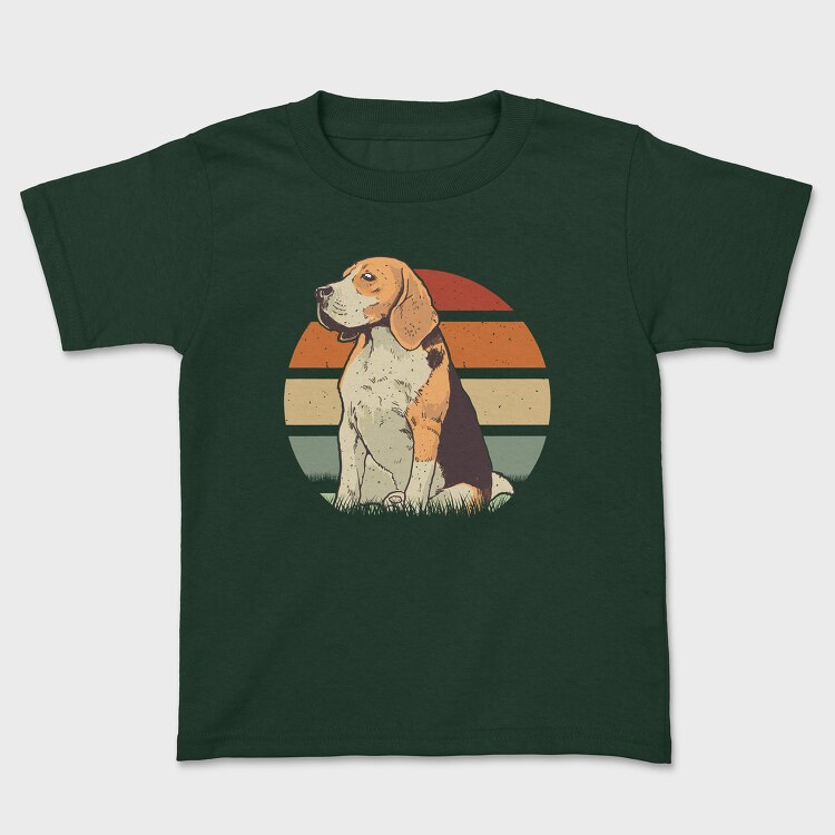 Beagle Sunset, Kids' T-Shirt