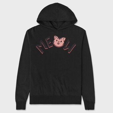 Meow Cute Cat, Unisex Men's Hoodie
