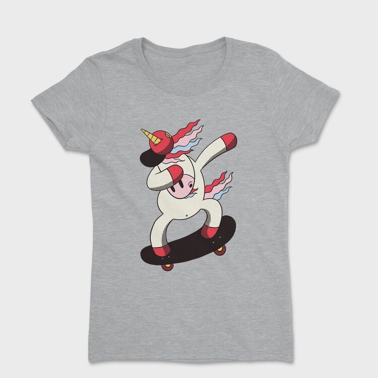 Dabbing Skater Unicorn, Women's T-Shirt