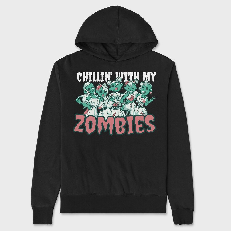 Zombie Besties, Unisex Men's Hoodie