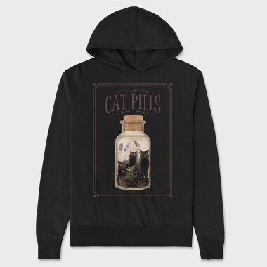 Happy Cat Pills, Unisex Men's Hoodie