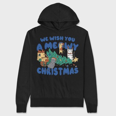 Meowy Christmas 2, Unisex Men's Hoodie
