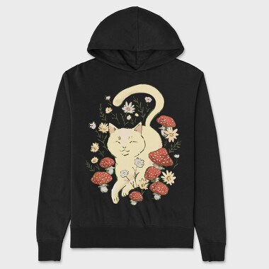 Cat Cottagecore, Unisex Men's Hoodie