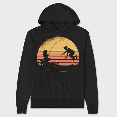Mermaid Is Fishing, Unisex Men's Hoodie