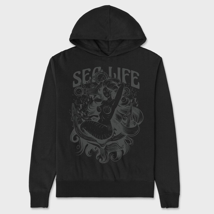 Mermaid Sea Life, Unisex Men's Hoodie