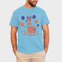 Dog on Bike, Unisex Men's T-Shirt