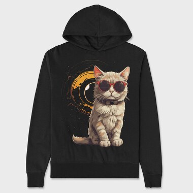 Cat Eclipse, Unisex Men's Hoodie