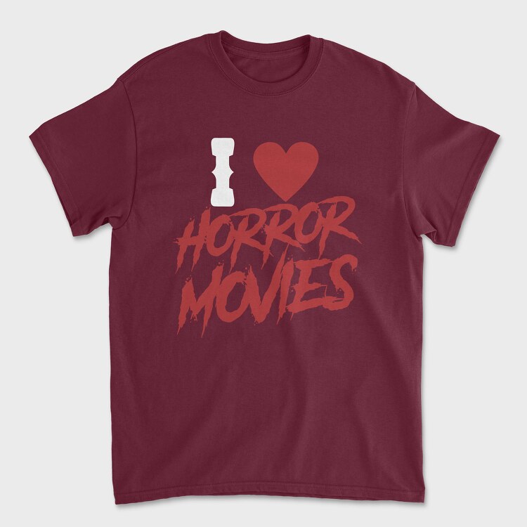 I Love Horror Movies, Unisex Men's T-Shirt