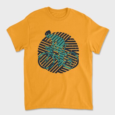 Geometric Bicycle, Unisex Men's T-Shirt