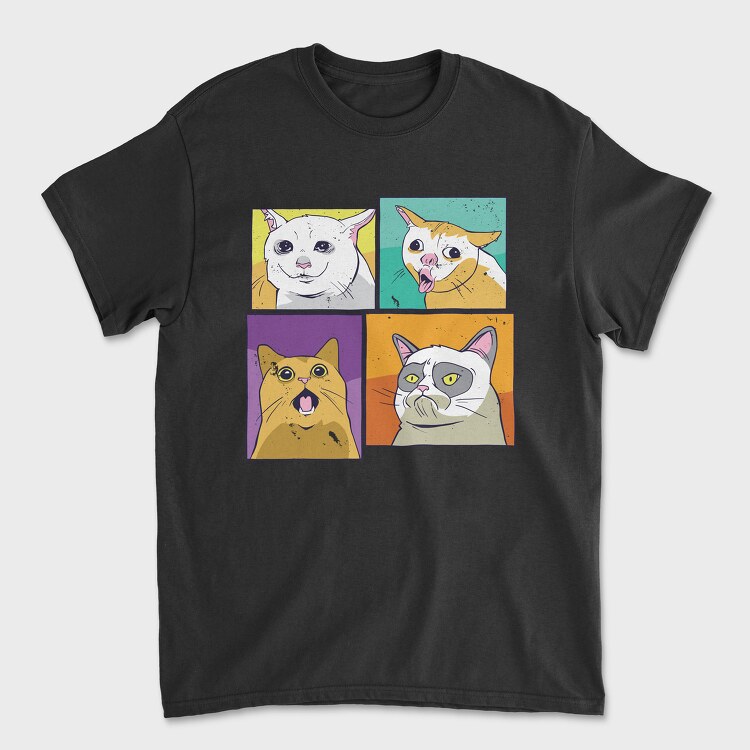 Meme Cats, Unisex Men's T-Shirt