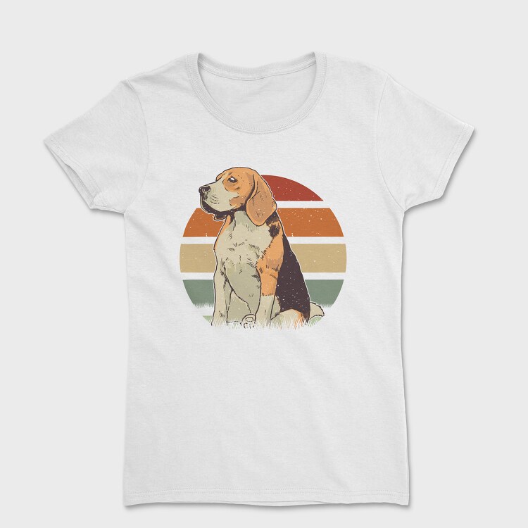 Women's T-Shirt, Beagle Sunset