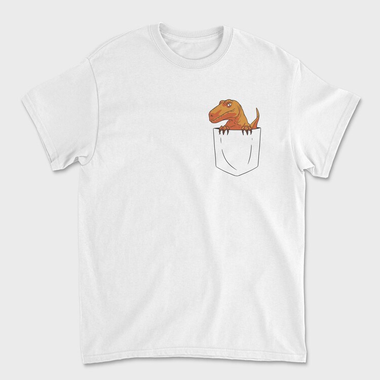 Dino Pocket, Unisex Men's T-Shirt