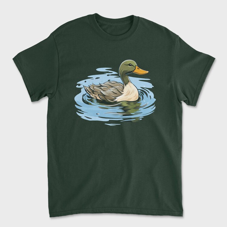 Duck on Water, Unisex Men's T-Shirt
