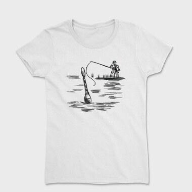 Monochrome Sketch Water, Women's T-Shirt