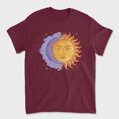 Moon and Sun Color, Unisex Men's T-Shirt