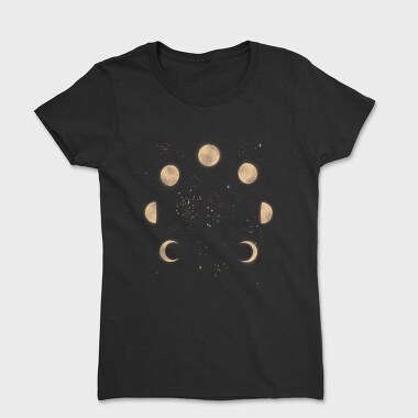 Moon Phases in Space, Women's T-Shirt