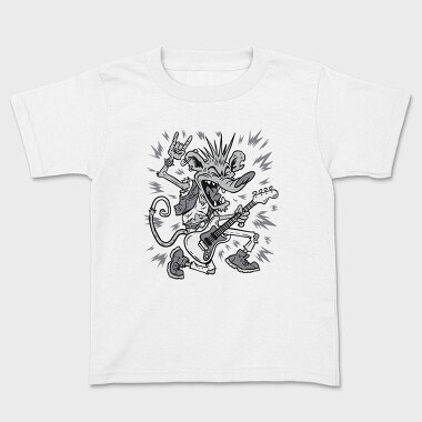 Rat Guitar Rock, Kids' T-Shirt