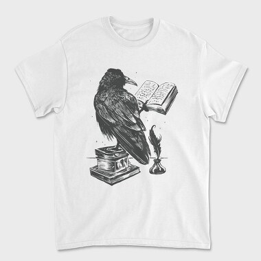 Унисекс Мъжка Тениска, Raven Reading