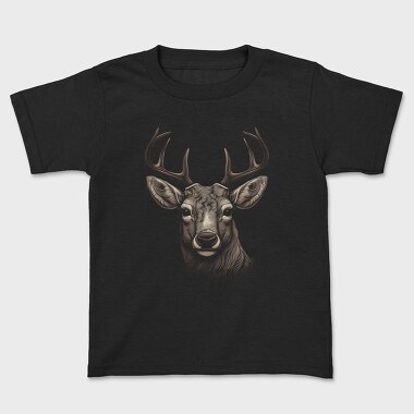 Realistic Deer, Kids' T-Shirt