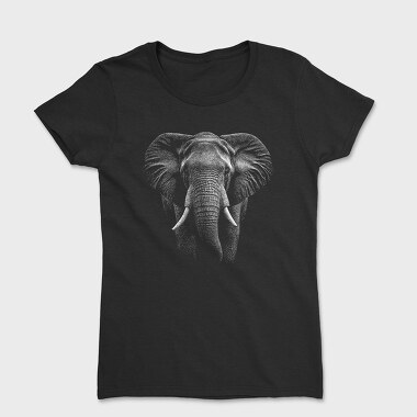 Realistic Elephant, Women's T-Shirt