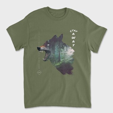 Realistic Forest Wolf, Unisex Men's T-Shirt