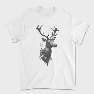 Unisex Men's T-Shirt, Reindeer Christmas