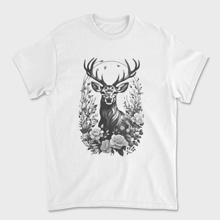 Reindeer Flowers, Unisex Men's T-Shirt