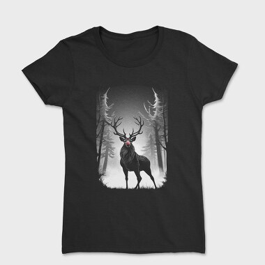 Reindeer Monochochrome Christmas, Women's T-Shirt