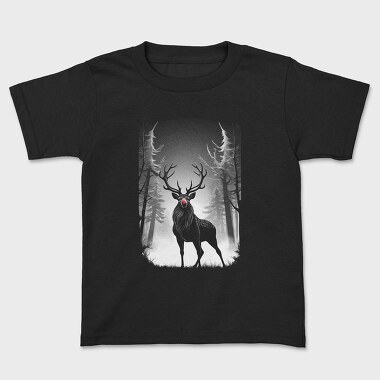 Reindeer Monochochrome Christmas, Kids' T-Shirt