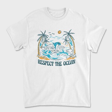 Respect the Ocean, Unisex Men's T-Shirt