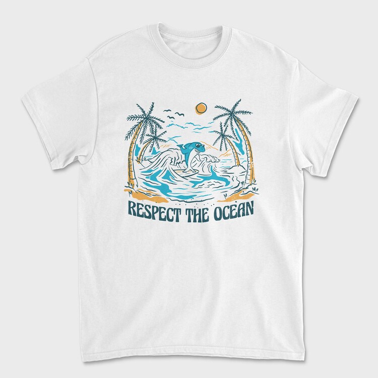 Respect the Ocean, Unisex Men's T-Shirt