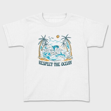 Respect the Ocean, Kids' T-Shirt