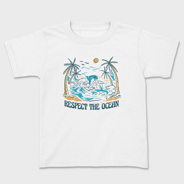 Respect the Ocean, Kids' T-Shirt