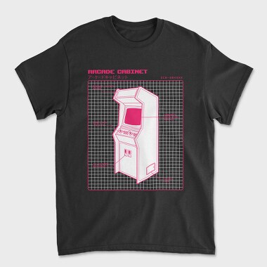 Retro Arcade Cabinet, Unisex Men's T-Shirt